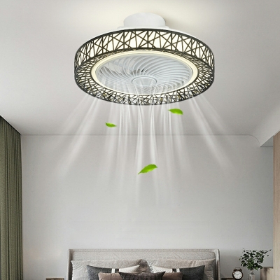Flush Light Fixtures Modern Style Flush Mount Fan Lamps Acrylic for Living Room