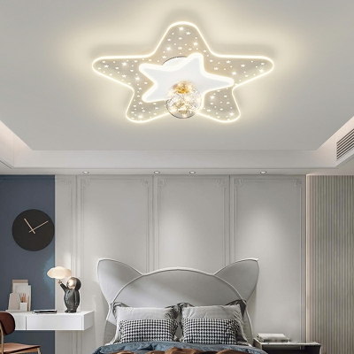 Nordic Creative Star Ceiling Lamp Romantic LED Ceiling Light Fixture