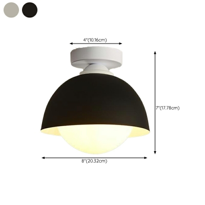 Nordic Minimalist Small Ceiling Lamp Retro Creative Glass Ceiling Light Fixture