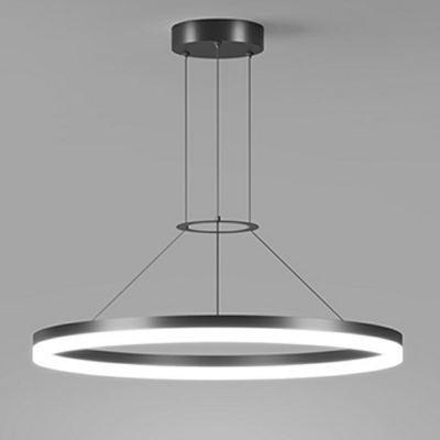 1 Light Ceiling Pendant Light Modern Style Ring Shape Metal Chandelier Lighting Fixtures