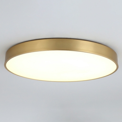 1 Light Flush Light Fixtures Minimalistic Style Round Shape Metal Ceiling Mounted Lamp