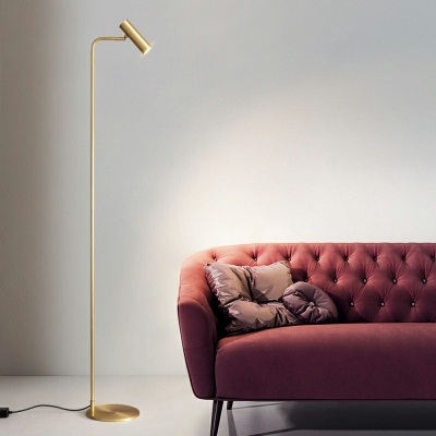 1 Light Led Standard Lamps Modern Style Metal Floor Lamps for Bedroom