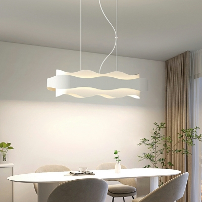 2 Light Pendant Light Fixtures Minimalist Style Geometric Shape Metal Hanging Lamps