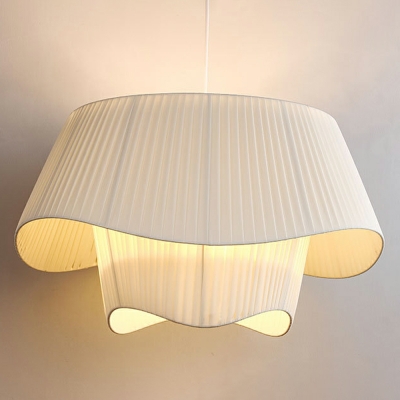 4 Light Ceiling Pendant Lights Modern Style Geometric Shape Fabric Hanging Lighting Fixtures