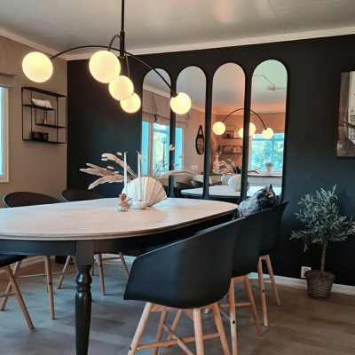 Geometrical Chandelier Post-modern Style Metal Chandelier for Living Room