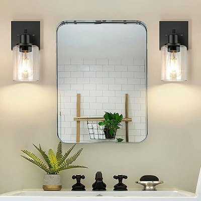 Industrial Creative Glass Wall Lamp American Retro Vanity Lamp for Bathroom