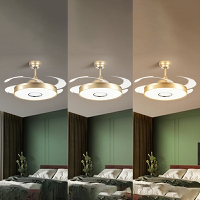 Led Flush Mount Contemporary Style Flush Mount Fan Lamps Acrylic for Living Room
