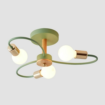 Nordic Creative Macaron Ceiling Lamp Modern Personality Wooden Ceiling Lamp