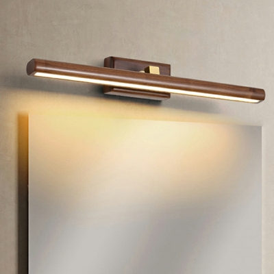 Nordic Simple Wooden Wall Lamp Creative LED Strip Vanity Lamp