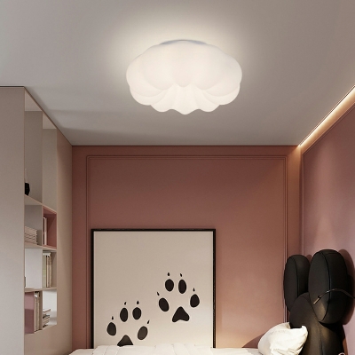 1 Light Flush Light Fixtures Kids Style Cloud Shape Metal Ceiling Mounted Lights