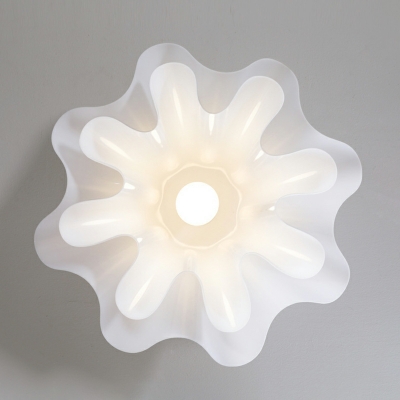 1 Light Flush Light Fixtures Kids Style Flower Shape Metal Ceiling Mounted Lights