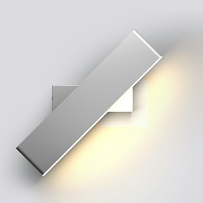 1 Light Sconce Light Fixture Minimalist Style Rectangle Shape Metal Wall Mounted Lamps