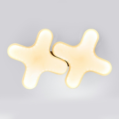 2 Light Sconce Light Fixture Minimalist Style Geometric Shape Metal Wall Mounted Lamps