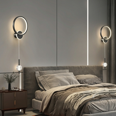 3 Light Wall Lighting Minimalism Style Round Shape Metal Sconce Lamp Fixtures