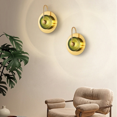 3 Light Wall Mounted Light Fixture Minimalism Style Round Shape Metal Sconce Lights