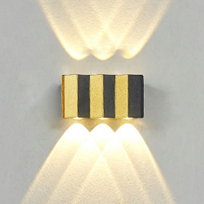 5 Light Sconce Lights Minimalism Style Rectangle Shape Metal Wall Mount Light Fixture