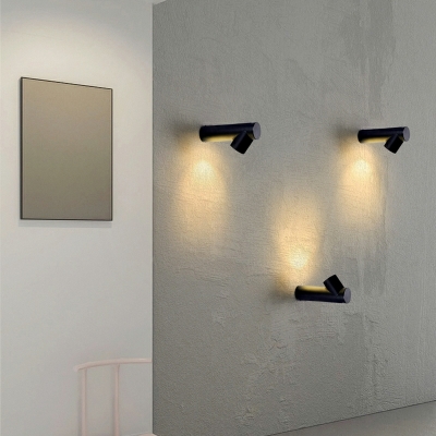 Cylinder Wall Mount Lighting Minimalist Metal LED Hallway Surface Wall Sconce