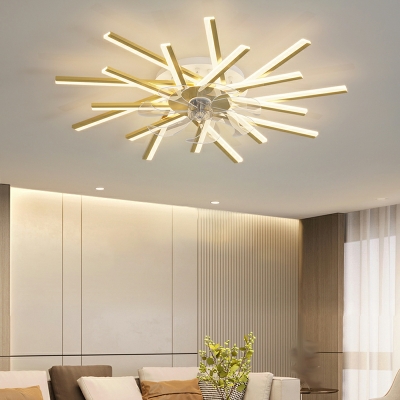 Flush Fan Light Fixtures Modern Style Flush Light Acrylic for Bedroom