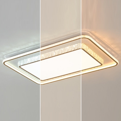 Geometrical Crystal Flush Mount Light Simple Ceiling Lamp for Bedroom Living Room