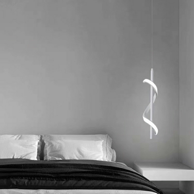 Hanging Chandelier Modern Metal Suspended Lighting Fixture for Bedroom Bedside