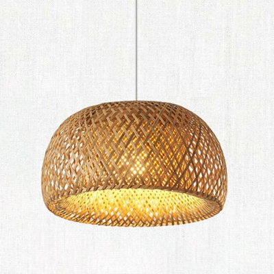 Hanging Lamps Contemporary Style Pendant Lighting Fixtures Bamboo for Bedroom