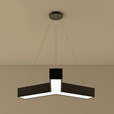 Modern Simple LED Pendant Light Creative Y Shape Pendant Light for Office