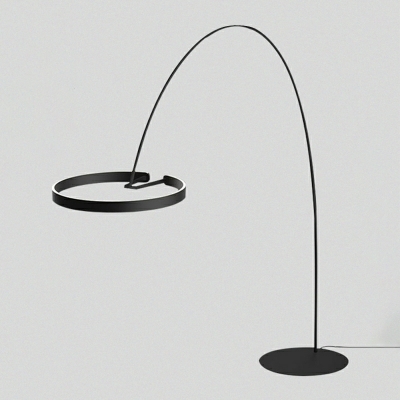 Nordic Minimalist Curved Floor Lamp Creative Metal Circle Floor Lamp for Living Room