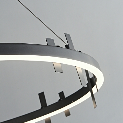 Postmodern Minimalist LED Chandelier Creative Ring Chandelier for Living Room