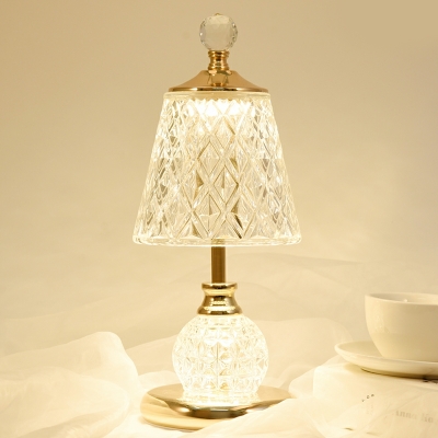 1 Light Nightstand Lights Simplistic Style Cone ShapeMetal Night Table Light