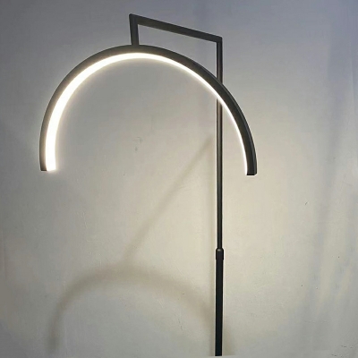 1 Light Standard Lamps Modern Style Floor Lamps Metal for Living Room
