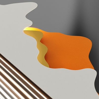 1 Light Wall Lighting Minimalism Style Geometric Shape Metal Sconce Light Fixtures