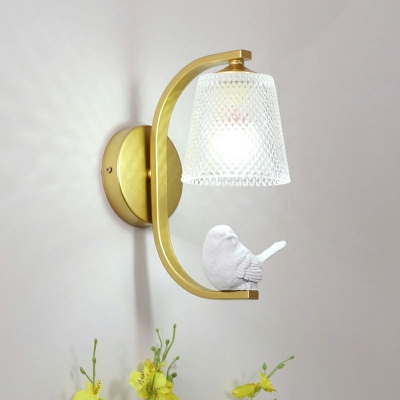 1 Light Wall Mounted Light Fixture Minimalism Style Bell Shape Metal Sconce Lights