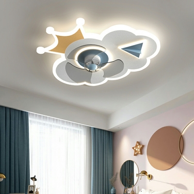 2 Light Flush Light Fixtures Kids Style Geometric Shape Metal Ceiling Mounted Lights