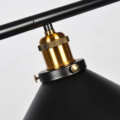 3 Light Pendant Light Fixtures Industrial Style Cone Shape Metal Hanging Chandelier