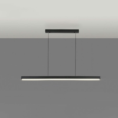 Contemporary Bar Island Light Acrylic and Aluninum Linear Restaurant Pendant Lights