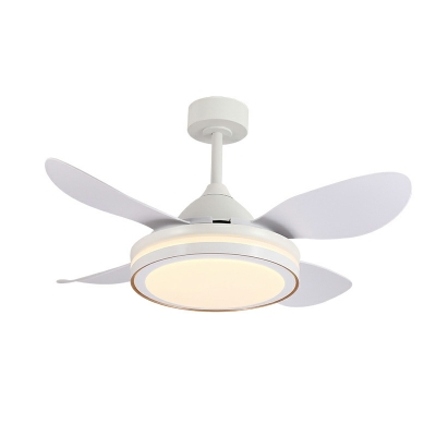 Contemporary Flush Mount Fan Lamps Acrylic Shade Flushmount Fan for Bedroom and Dining Room