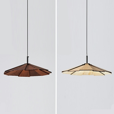 Japanese Style Solid Wood Single Pendant Creative Retro Hanging Lamp
