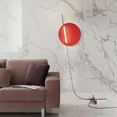 Modern Creative Design Vertical Table Lamp Minimalist Red Floor Lamp