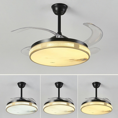 Modern Creative LED Ceiling Fan Lamp Chinese Style Simple Ceiling Mounted Fan Light