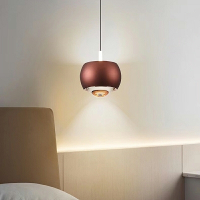 Modern Minimalist Metal Small Single Pendant Creative Adjustable Multi-color Hanging Lamp