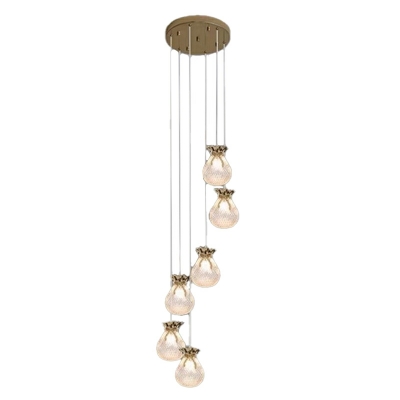 Nordic Creative Fortune Bag Chandelier Long Line Stairwell Bar Bedside Single Small Hanging Light