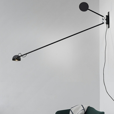 Nordic Long Arm Wall Lamp Creative Retro Living Room Study  Bedside Iron Reading Wall Lamp