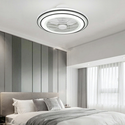 Nordic Minimalist Ceiling Fans Modern LED Ceiling Mounted Fan Light