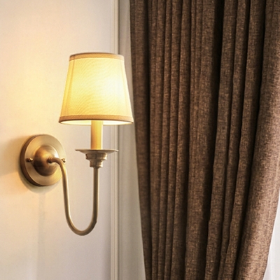 Vanity Lighting Ideas Modern Style Fabric Vanity Lamps for Bathroom