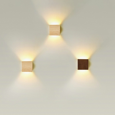 1 Light Sconce Lights Contemporary Style Square Shape Metal Wall Mounted Lamp