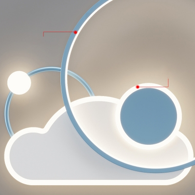 Cloud Ceiling Light Cartoon Acrylic LED Flush-Mount Light Fixture
