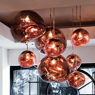 Creative Dining Room Pendant Light Nordic Loft Stairwell Living Room Bar Lava Chandelier