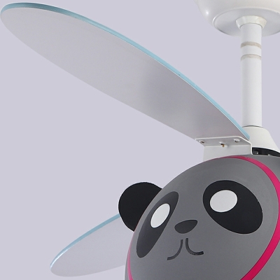 Cute Bear Shape Flush Ceiling Light Fixtures Plastic Ceiling Fan in Remote Control