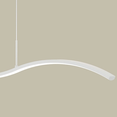 1 Light Hanging Ceiling Light Modern Style Linear Shape Metal Chandelier Lamps