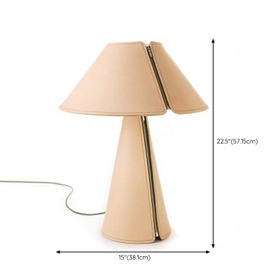1 Light Nightstand Lights Simplistic Style Cone Shape Metal Night Table Lamps